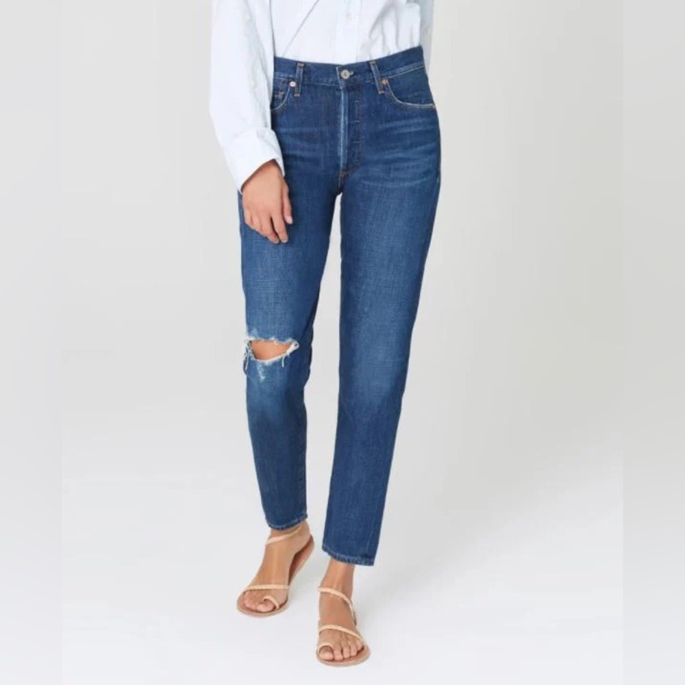 Citizens of Humanity Premium Vintage Liya High Rise Mom Jeans in Lowe Size 27